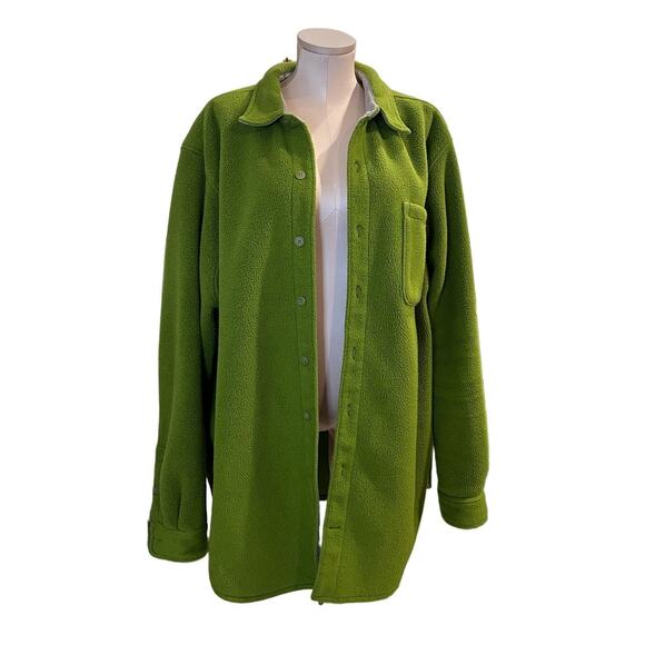 Duluth Mens Green Fleece Button Up Size 2XLT workwear - Picture 1 of 5